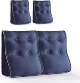 Kombinierbares ergonomisches Bettkissen Leinen-Blau